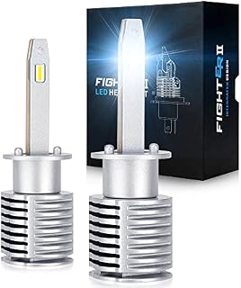 OPL5 H1 LED Headlight Bulbs, Super Bright LED CSP Chips 10000LM 40W 6500K Cool White H1 LED Fog Light Bulbs 1:1 Mini Size Plug and Play H1 Car Headlight Conversion Kit Replace Halogen Bulbs (2PCS)