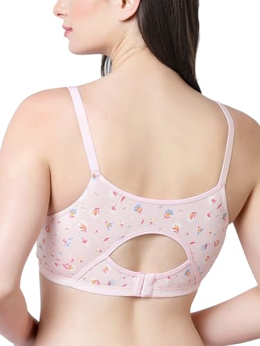 Image of Inner Sense Organic Cotton Bamboo Nursing Bra for Women I Overlap Feeding Bra with High Coverage and Wire-Free Design I Sleep Maternity Wear Without Padding