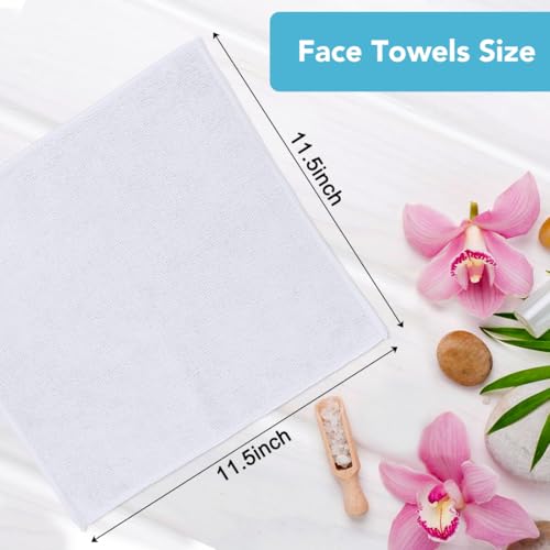 Image of Orighty Microfiber Washcloths 800 Pack, Highly Absorbent and Soft Feel Face Cloths, Multi-Purpose Wash Cloths & Hand Towels for Bathroom, Hotel, Spa, and Gym, 12x12 Inch, White