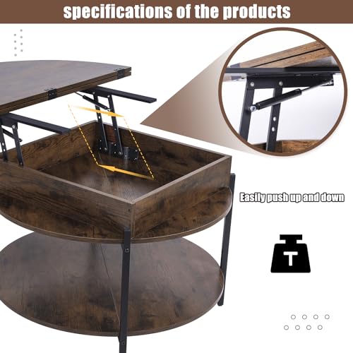 Round-Coffee-Tables-with-LED-Light-35-Round-Coffee-Table-with-StorageLift-Top-Coffee-Tables-for-Living-Room-Wood-Farmhouse-Coffee-TableCircle-Coffee-Table-for-Home-Office Round Coffee Tables with LED Light 35 Round Coffee Table with StorageLift Top Coffee Tables for Living Room Wood Farmhouse Coffee TableCircle Coffee Table for Home Office