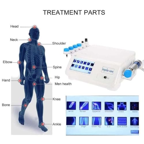 Shockwave Therapy Machine para tratamiento de ED - 10 cabezales para regeneración muscular y ósea, diseño compacto (36.5x37x17cm) - Solución efectiva de terapia por ondas de choque miniatura 4