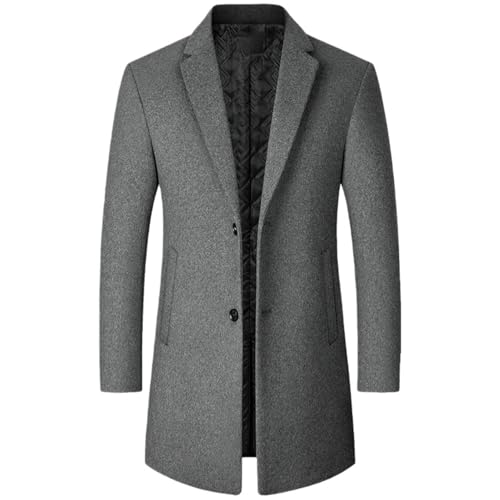Manteau tweed coupe-vent homme protection thermique et mi-longue