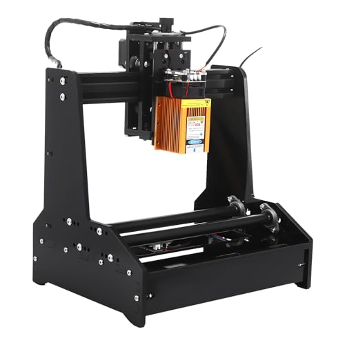 15W Cylindrical Engraving Machine, Portable High Precision Metal Engraver Printing Desktop Milling Machine Control System, for Engraving with a Diameter of 0.59-3.94in, Wood Acrylic MDF Plastic