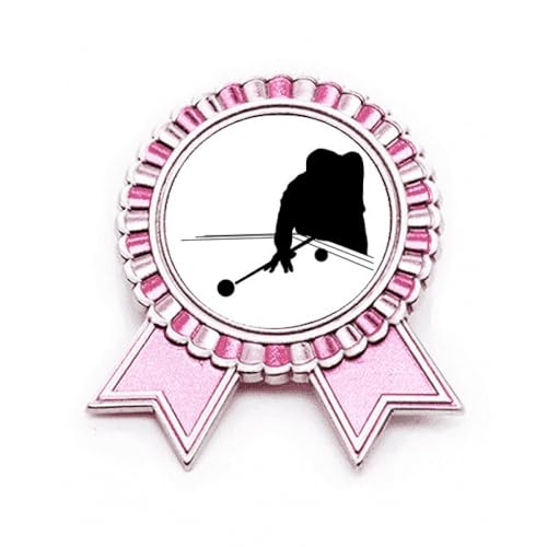 Badge d'éducation physique pour le billard rose en métal taille M