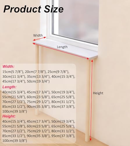 Extensor de alféizar de ventana de madera para tus plantas y decoración 7