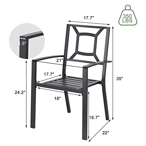 Aecojoy 16084-B*2-AZ04 Metal Dining Chairs, 2 Pieces Outdoor Patio Dining Chairs thumb #1