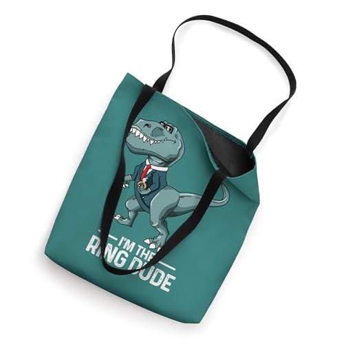 Boys Ring Bearer T-Rex Dinosaur Wedding Party Gift Outfit Tote Bag miniatura 2