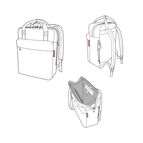 reisenthel allday backpack M - vielseitiger Rucksack für Alltag, Reisen, Einkaufen oder Arbeit - wasserabweisend, Handgepäck zugelassen, Couleur:twist pink
