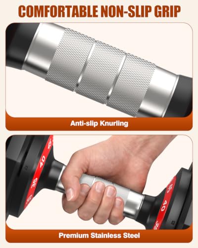 Image of Adjustable Dumbbells Set of 2 for Home Gym Fitness Free Weights Set