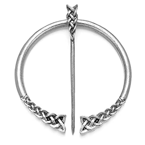 Liadance 1PC Weinlese-Viking-Brosche Mittelalterliche Umhang Pin Kleidung Fasteners Schal Umhang Pin-Klassiker Schürze Schließe Familien und Freunde (B) All-Gleiches Schmuck Cover