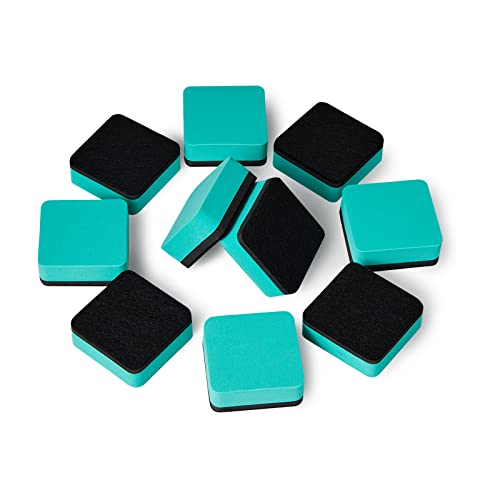 Favourde 48 Pack Magnetic Whiteboard Dry Erase Erasers Chalkboard Cleansers for Classroom, Home and Office (Green, 1.97 x 1.97 Inch) - Thumbnail 3