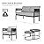 Grand patio 5-Piece Outdoor Furniture Set with Thick Cushions and Coffee Table, Wicker Sofa Conversation Set for Backyard, Beige
