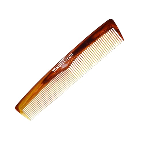 Hair Comb- Professional Hairdressing Comb Master Barber and Salon Anti Static Heat Resistant Strong and Durable Comb, Medium and Fine Tooth in Amber - Image 4