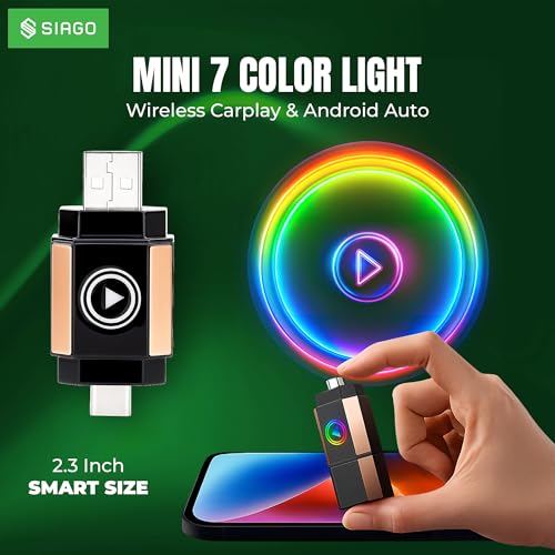 Image of SIAGO SIA391 Wireless CarPlay & Android Auto Converter | Smart Dongle with Wi-Fi & Google Play Access