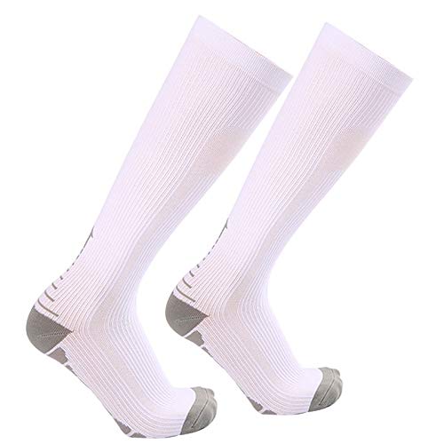 Running SportsManal Chaussettes Marathon Ride Chaussettes Fitness Compression Chaussettes XS Blanc Cover