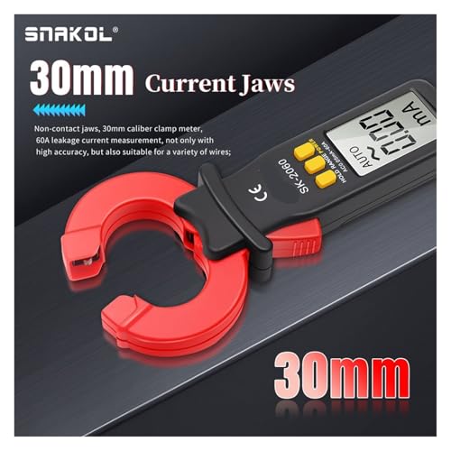 Multímetro Amperímetro Pinza Digital Auto Rango Medidor de Corriente AC 0.05mA-60A Detector de Corriente de Fuga miniatura 2