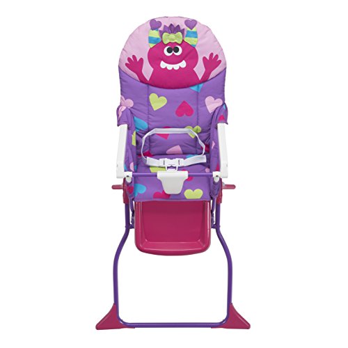 Image of Cosco Kids Folding High Chair for Babies and Toddlers (from 6 Months to 50 lbs) Simple Fold Deluxe with 3-Position Tray, Portable High Chair, Monster Shelley