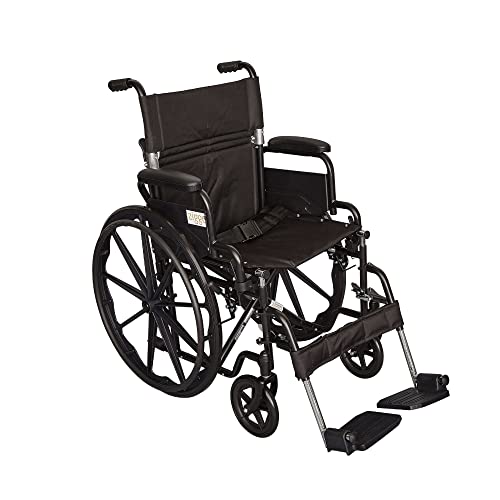 CIRCLE SPECIALTY, Ziggo 18â€ Seat Width Pediatric Wheelchair for Kids & Children, Lightweight, Manual Folding Wheelchair w/Safety Belt, Swing-Away Foot Support w/Straps, Desk Length Arm Rests
