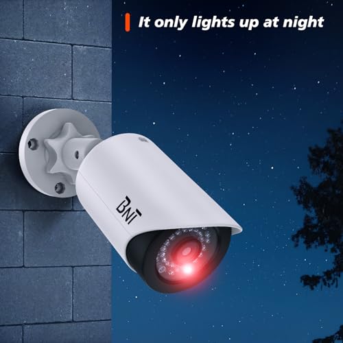 BNT Dummy Fake Security Camera, with One Red LED Light at Night, for Home and Businesses Security Indoor/Outdoor (4 Pack, White) by BNT - Image 5