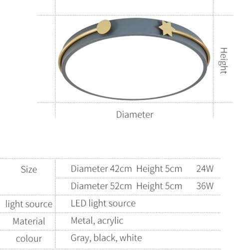Plafonnier LED moderne rond avec télécommande luminaire salon