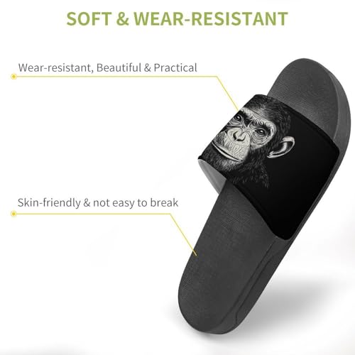 Chimpanzee Monkey House Sandals Slip On Bathroom Slippers Beach Summer Shoes for Men Women3