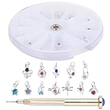 Emballage organisé : chaque breloque pour ongles est rangée en toute sécurité dans une boîte pratique, garantissant que les pièces restent bien disposées pour un accès rapide pendant les séances de coiffage des ongles, breloques pendantes pour piercing d'ongles, breloques pendantes pour ongles