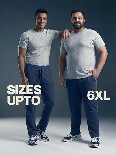 Image of Fflirtygo Mens Straight Fit Track Pants with Zip Pockets | Cotton Joggers Gym | Lower for Men | Sweatpants Sizes Upto 6XL