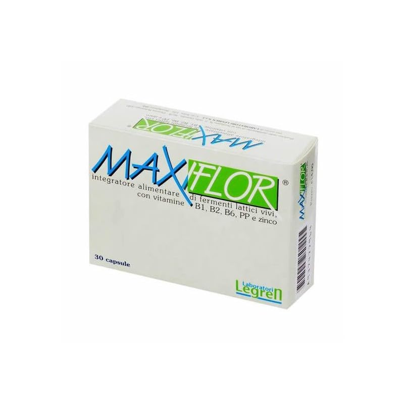 3 confezioni di MAXIFLOR 30 capsule - Integratore alimentare ad alto dosaggio di fermenti lattici vivi certificati utili per favorire il benessere dell'intestino