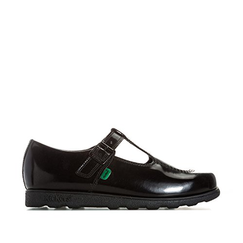 Kickers Women's Fragma T-Buckle Black Leather School Shoes | Smart Everyday School Look | Everyday Comfort Fit, Cushioned for All-Day Wear2