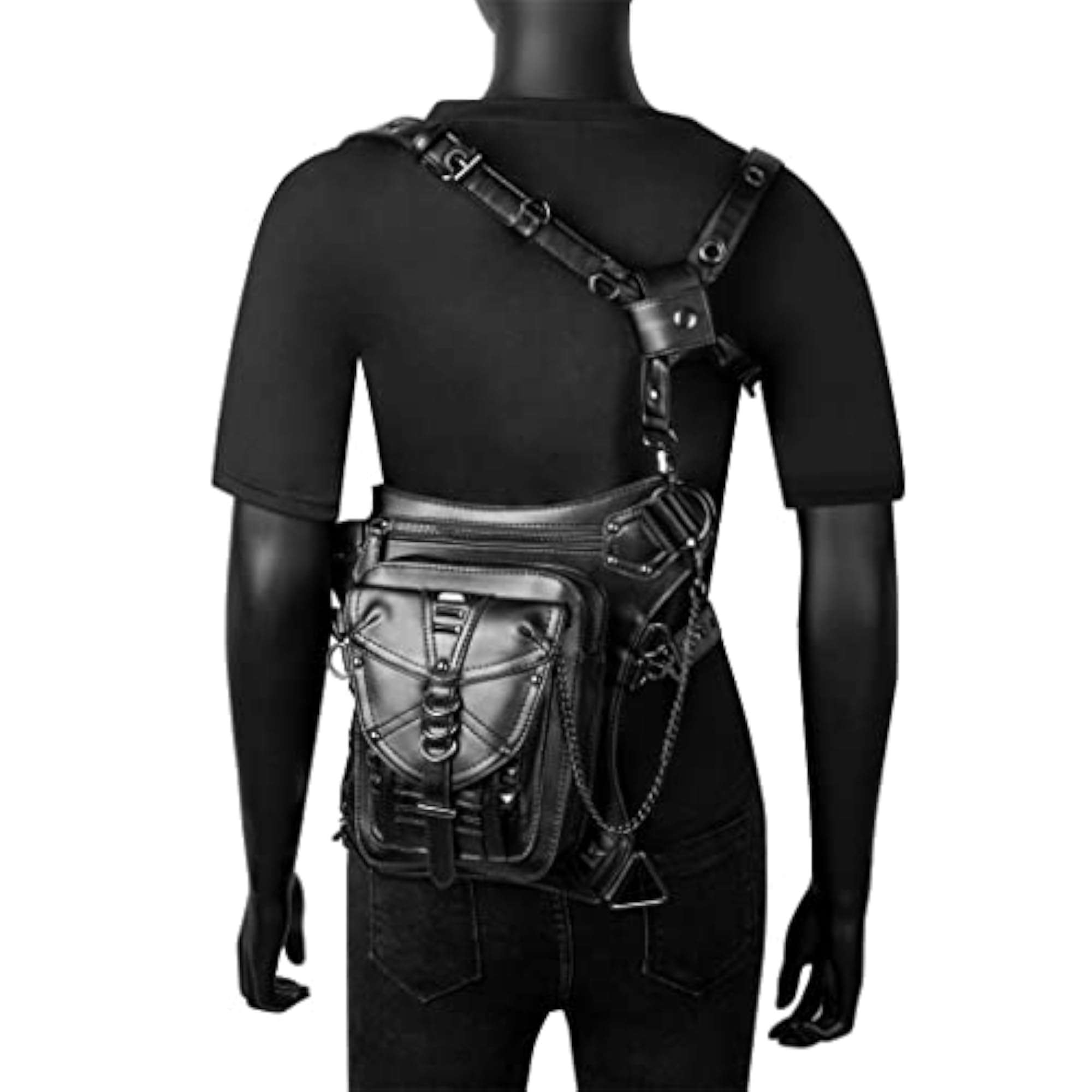 Gothic Steampunk Waist Bag Fanny Pack, Retro Style