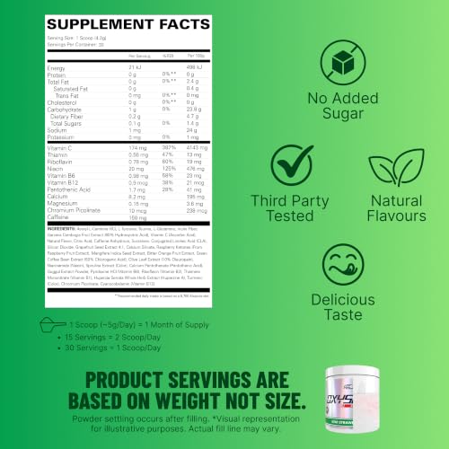 Image of EHP Labs OxyShred Pre Workout Powder - Kiwi Strawberry, 33 Servings