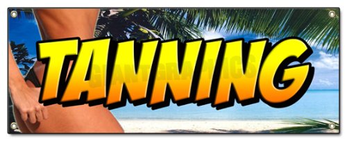 Tanning Banner Sign Tan Beauty Salon Spa Bed Signs
