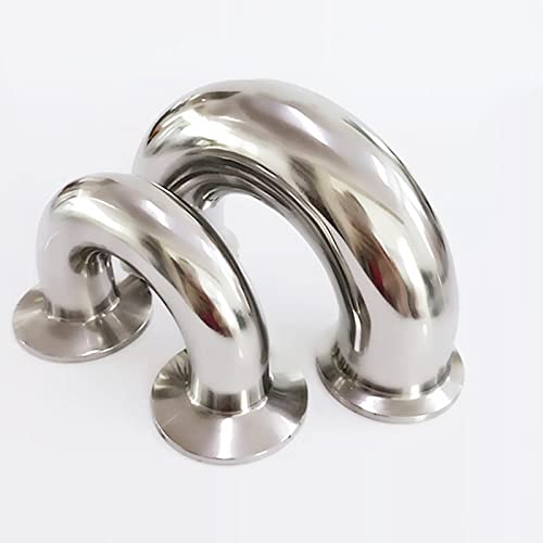 Ferrula sanitaria de acero inoxidable de 63 mm O/D 304 de 180 grados de ajuste de tubería codo abrazadera triple