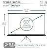 Elite Screens Tripod, 60-Inch 16:9 Portable Projector Screen with Stand MaxWhite 2, 1.1 Gain, Adjustable Indoor Outdoor Pull Up Projection Screen for Home Theater, Office & Classroom, T60UWH, Black