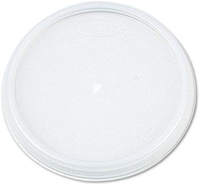 DCC Tapas de plástico 8JL, para tazas de espuma fríacaliente de 8 onzas, ventiladas, 1000 tapascartón por DCC