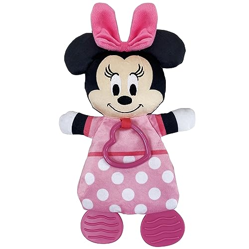 Image of Kids Preferred Disney Baby Minnie Mouse Plush and Sensory Crinkle Teether Toys for Newborn Baby Boys and Girls 10 inches