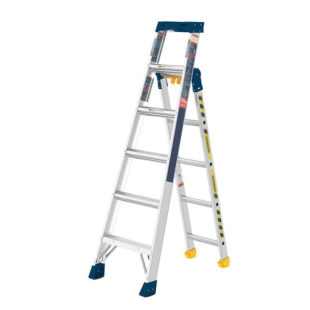 step ladder Multifunctional Folding Ladder A-Frame Staircase Tool Storage Rack Adjustable Buttons Height Access garage step ladder