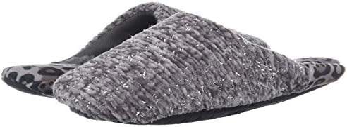 Dearfoams Women's Chenille Rib Knit Scuff with Velour Heel Slipper, Excalibur, XL Regular US | Image 6