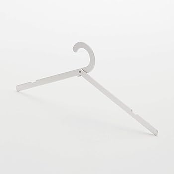Amazon｜無印良品 携帯用アルミ折りたたみ式ハンガー 使用時:幅38cm
