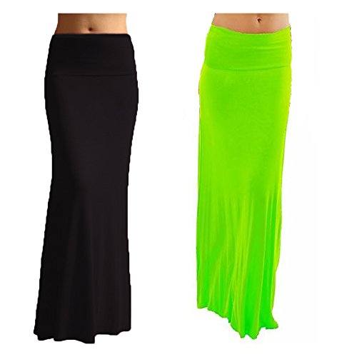 Dinamit Jeans 2 Pack Women's Rayon Spandex Maxi Skirt