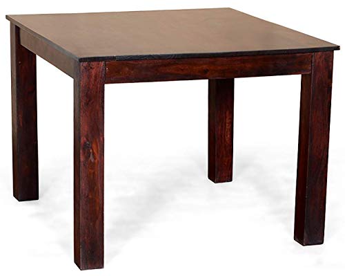 Image of Sheesham Wood 4 Seater Dining Table Set with 4 Chairs for Dining Room (Walnut Finish)