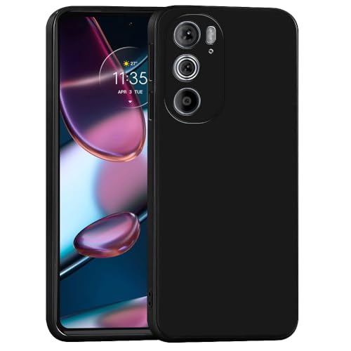 Image of Back Cover for Motorola Edge 30 Pro 5G | Full Camera Protection | Premium Liquid Silicon Case | Flexible Bumper Case for Motorola Edge 30 Pro 5G (Black)