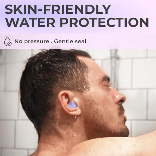 Image of Peace&Quiet PQ Wax Ear Plugs for Sleeping, Swimming - 30 Soft Noise Cancelling Silicone Gel Wax Earplugs for Sleep and Swimmers, Ear Protection with Sound Blocking Level of 32 Db, Lavender