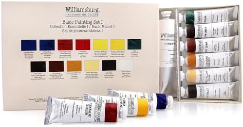 Williamsburg Artist Oil Colors by GOLDEN, Basic Painting Set I - 13 Colors