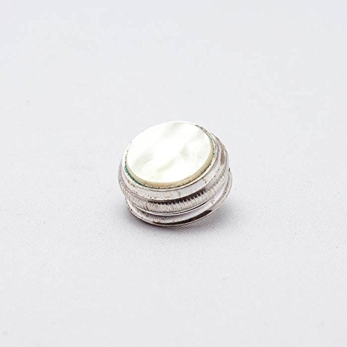Finger Button for Conn & Pan American Baritone, (Silver Plated) 8x40
