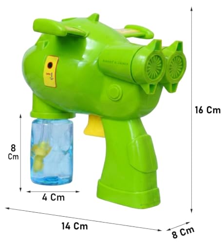 Image of HARRY & JAMES Bubble Gun Toy for Kids Automatic Bubble Maker with Bubble Bottles Bubble Blaster Blower Machine Bubble Launcher Machine Automatic Bubble Gun Toy for Boys & Girls (Color As Per Stock)