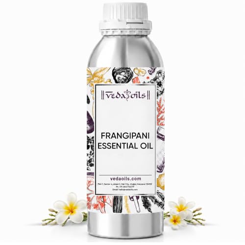 Image of VedaOils Frangipani Essential Oil 100ml | 100% Pure & Natural Frangipani Oil for Hair & Skin Care, Massage, Aromatherapy, Diffuser, Soap & Candle Making