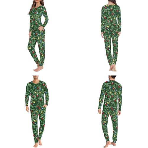Christmas Family Pajamas Matching Sets Festival Sleepwear Adult for Couples/Women/Men/Pets 2 Pieces2
