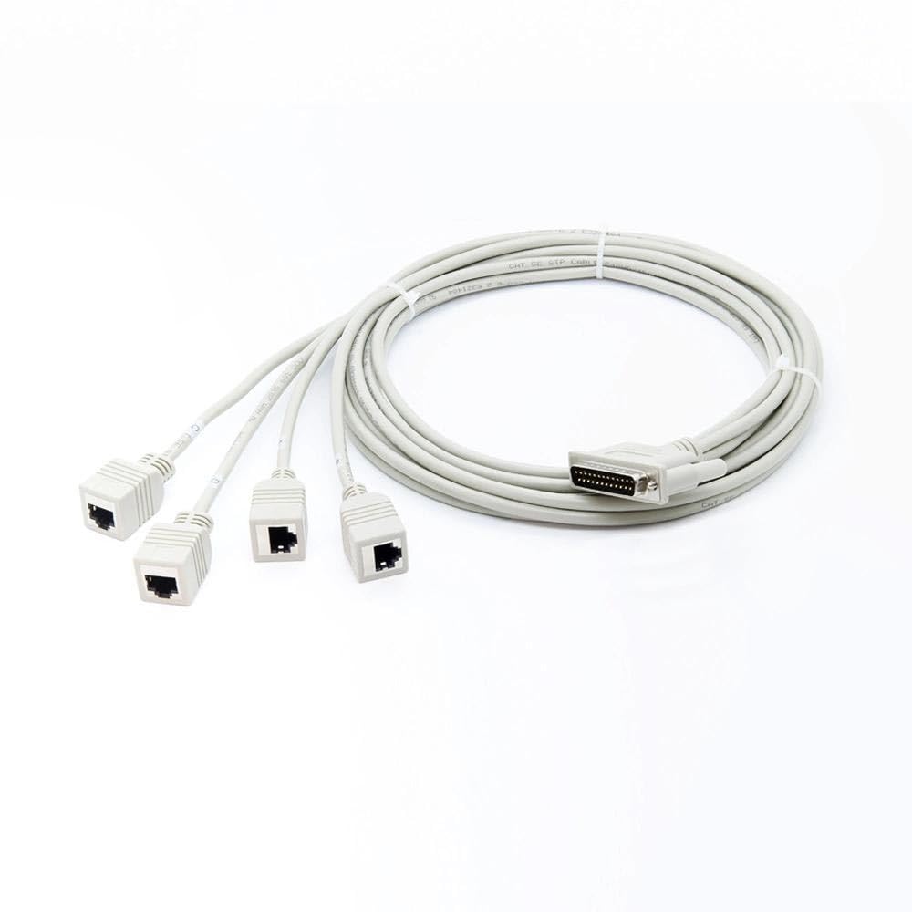 DB25 Male to 4Pcs RJ45 Female Digital Adapter Cable 1Meter