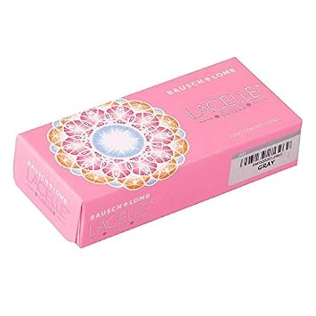 Bausch & Lomb Lacelle Circle Monthly Disposable Contact Lens (-8.00, Grey, 2 Lenses)